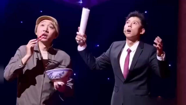 【视频】“小品王”后继有人！陈佩斯朱时茂儿子演《吃面条》，看哭网友